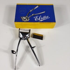Vintage Elsita 623 Manual Hair Clippers Made‎ in Germany Chrome Original Box EUC